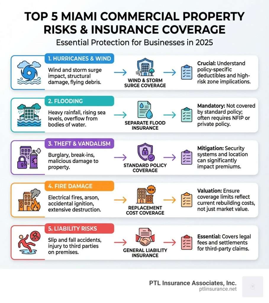 miami commercial property insurance guide image Miami Commercial Property Insurance Guide (2025) Protect your Miami business. Master miami commercial property insurance, essential coverages for floods, hurricanes & more. Get expert advice. miami commercial property insurance